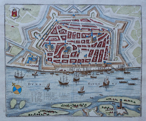 Letland Riga Latvia - M Merian - ca 1645