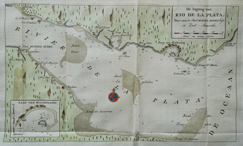 Zuid-Amerika Rio de la Plata South America Buenos Aires Montevideo - I Tirion - ca 1769