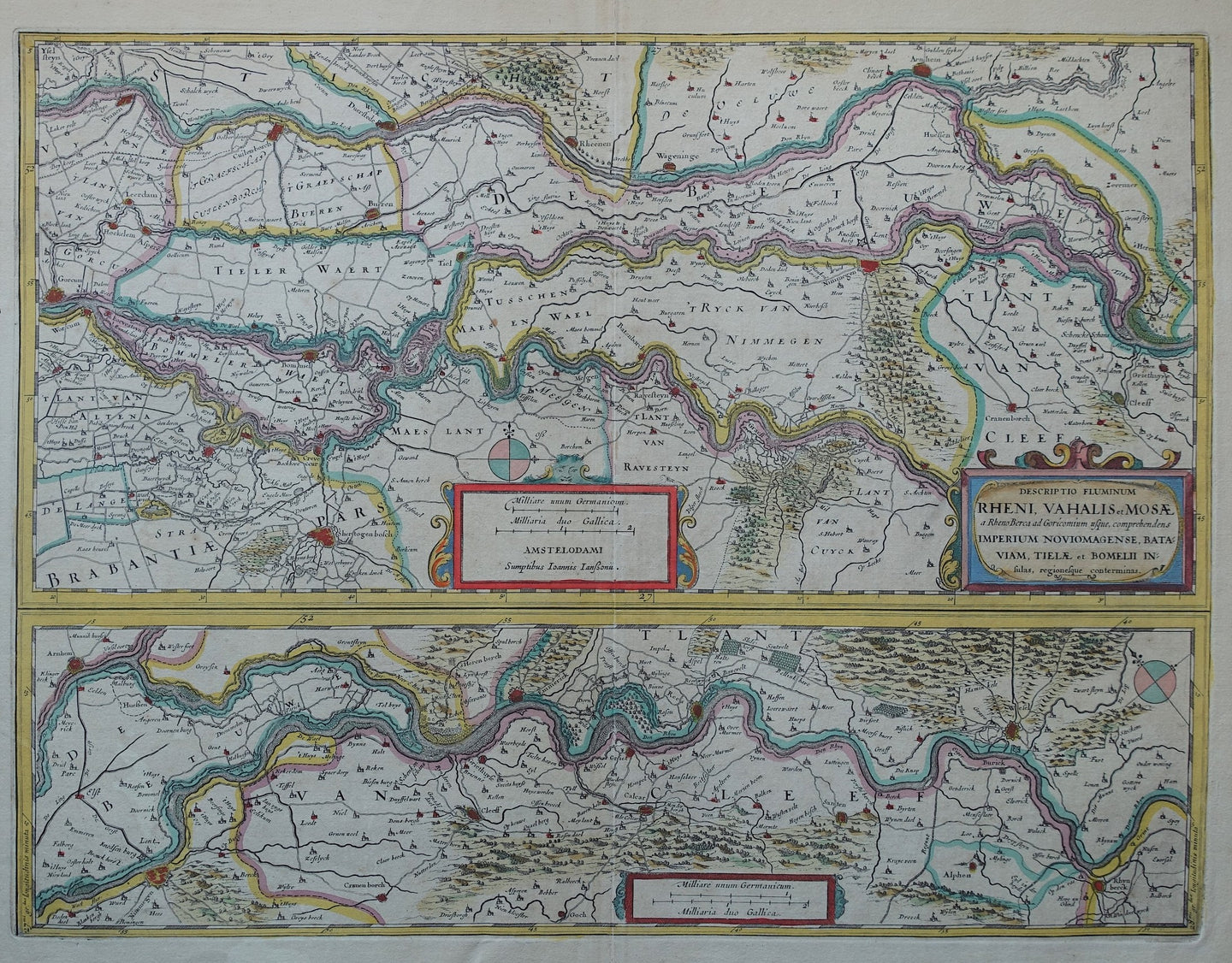 Gelderland Betuwe en Rijk van Nijmegen - J Janssonius - 1649