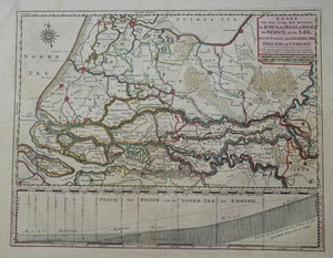 Zuid-Holland, met Gelders, Brabants en Utrechts rivierengebied - C Velsen / I Tirion - 1753