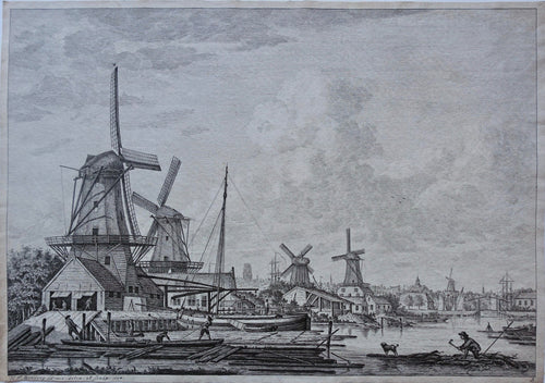 Rotterdam Buizengat Molens Bosjeseiland - KF Bendorp - 1784