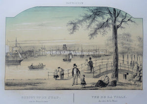 Rotterdam Gezicht op de stad - circa 1859