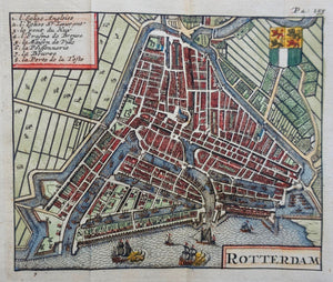 Rotterdam Stadsplattegrond - H Wetstein - 1697