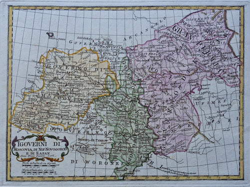 Rusland Moscovië Nizjni Novgorod Tartarije Russia Moscovia Nizhny Novgorod Tataria - Pazzini Carli - 1788