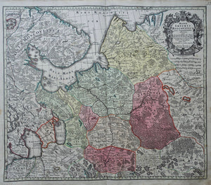 Rusland noordelijk deel Europees Rusland Russia northern European Russia - M Seutter - ca. 1730