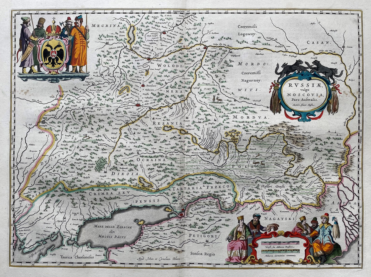 Rusland zuidelijk deel southern Russia - J Blaeu / I Massa - circa 1659