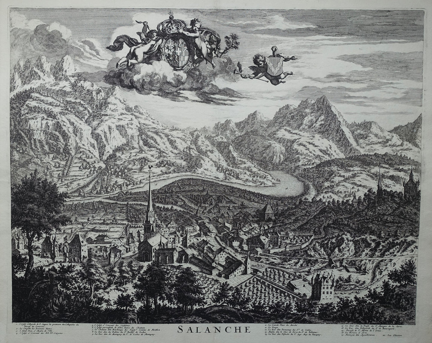 Frankrijk Sallanches Mont Blanc France - J de Ram / J Blaeu - 1682