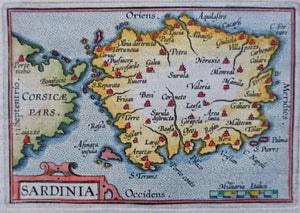 Italië Sardinië Italy Sardinia - A Ortelius / JB Vrients - Sardinia - 1601