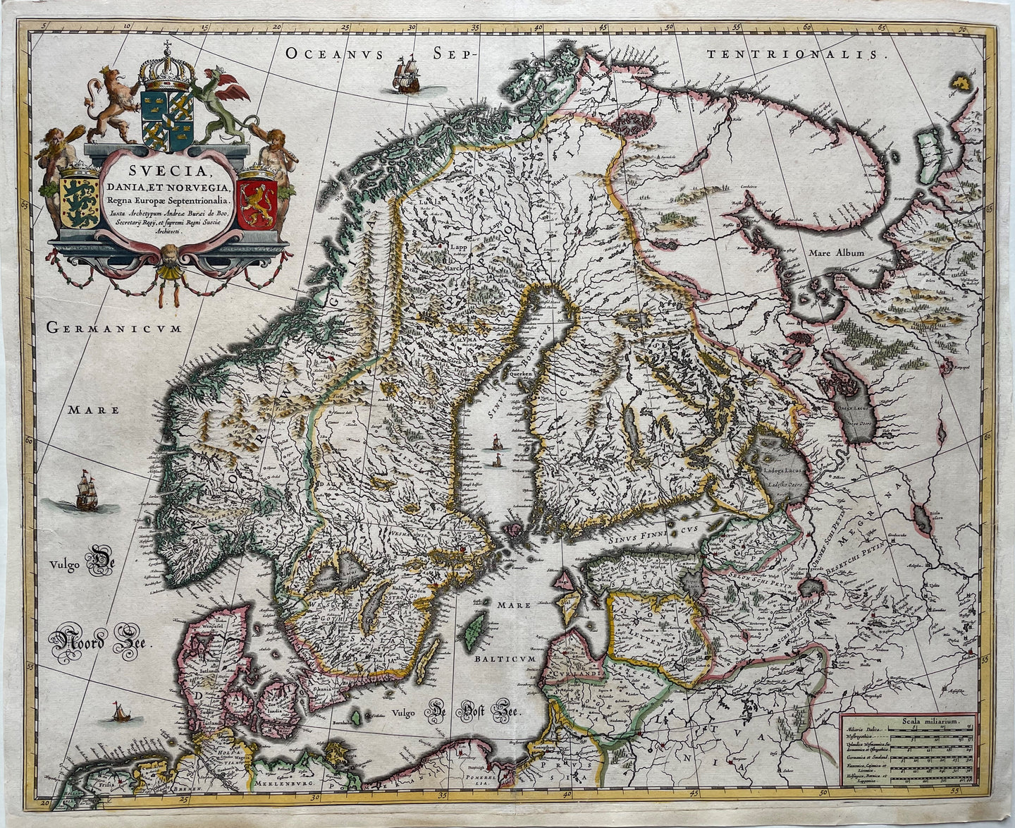 Scandinavië Noorwegen Zweden Denemarken Finland Scandinavia - Willem en Joan Blaeu - 1640