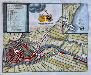 Schiedam Stadsplattegrond - I Tirion - ca. 1744
