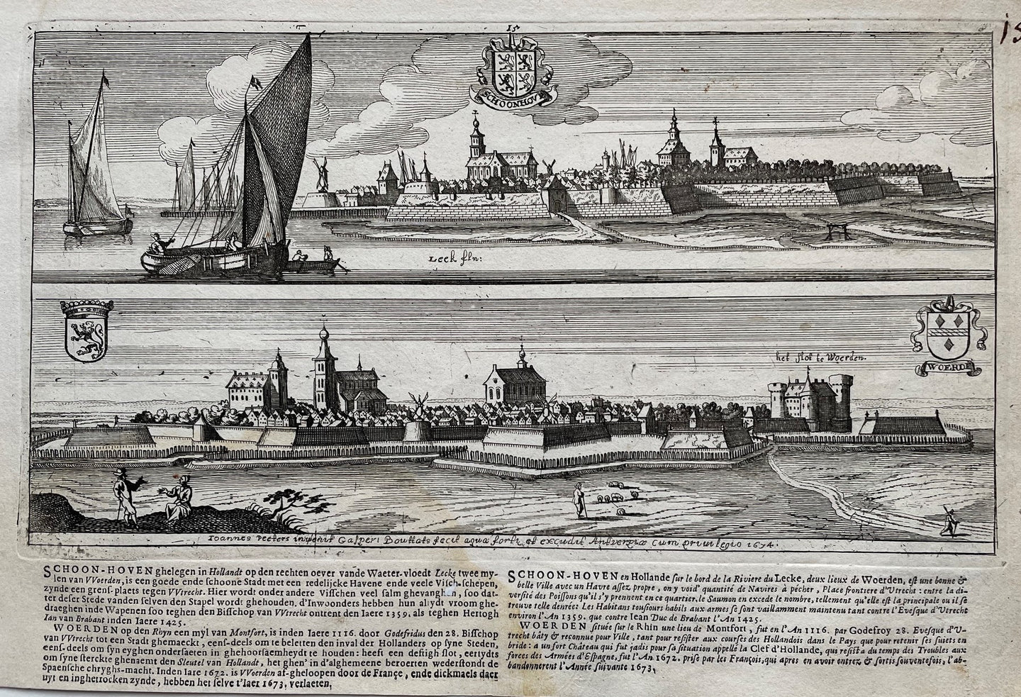 Schoonhoven Woerden - J Peeters & C Bouttats - 1674