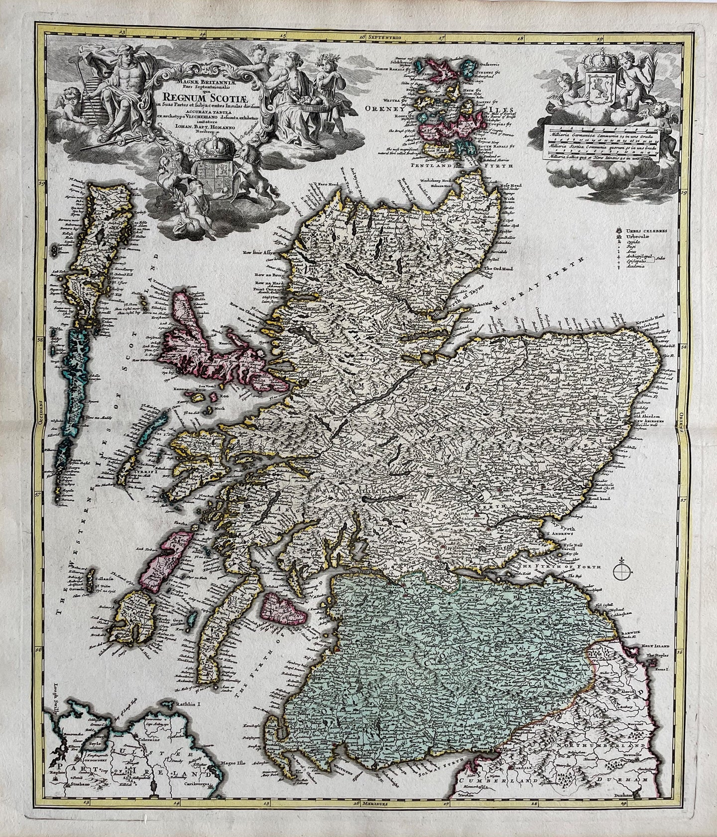 Schotland British Isles Scotland - JB Homann - circa 1720