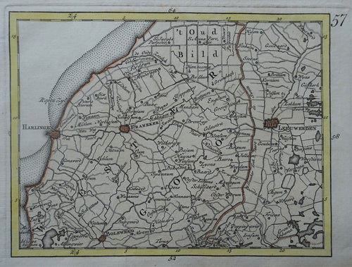 Friesland regio Harlingen / Leeuwarden - C en JC Sepp - 1773