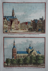 Den Bosch Markt en St Janskerk 's Hertogenbosch - H Spilman - ca. 1750