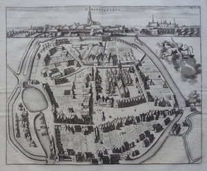 Sint-Maartensdijk Stadsplattegrond met profielgezicht - M Smallegange - 1696