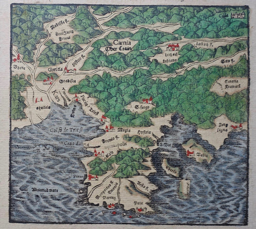 Slovenië Kroatië Istrië Slovenia Croatia Istria - S Münster - ca 1578