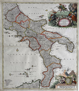 Italië Zuid-Italië Italy Southern Italy - JB Homann - circa 1720