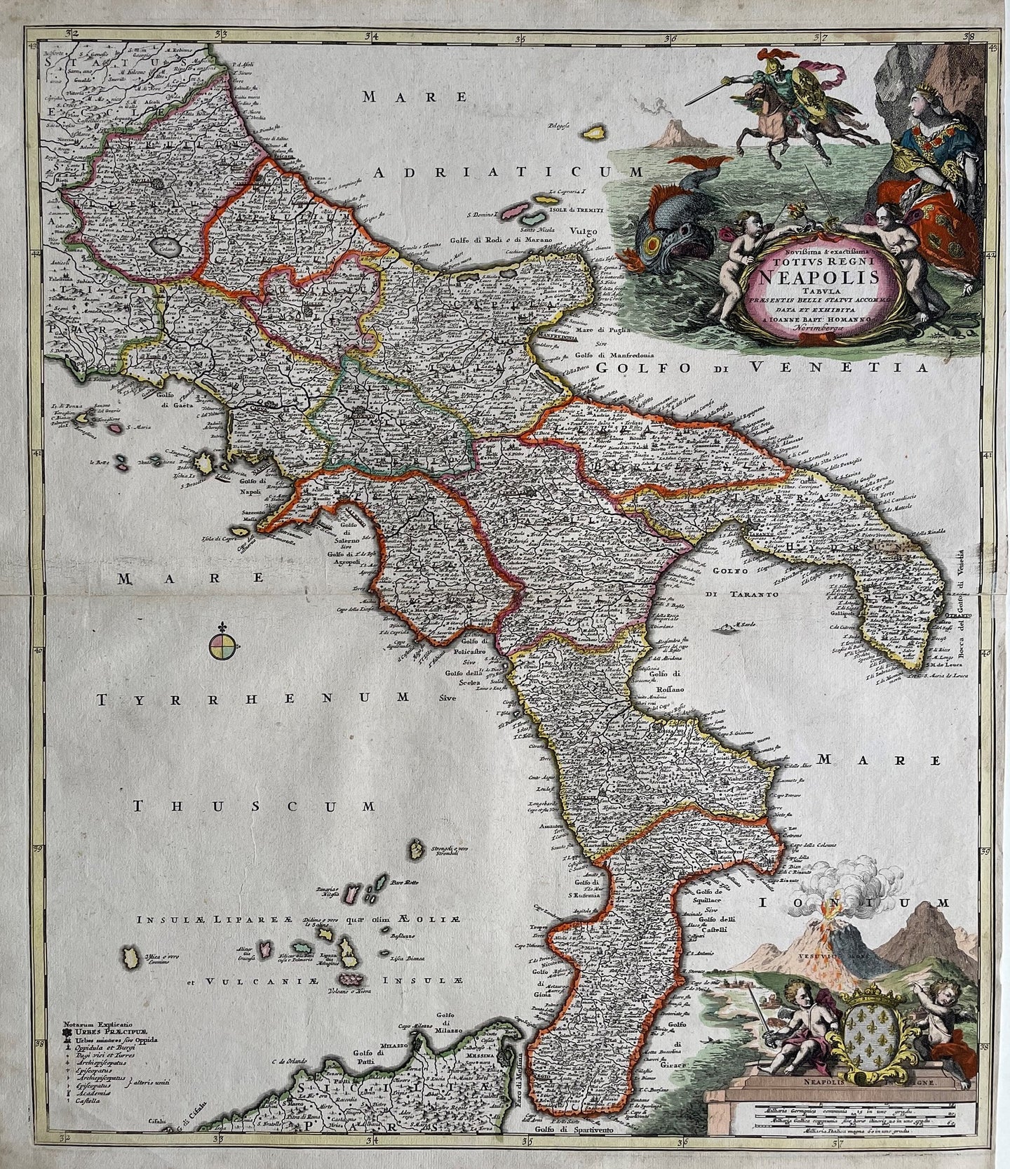 Italië Zuid-Italië Italy Southern Italy - JB Homann - circa 1720