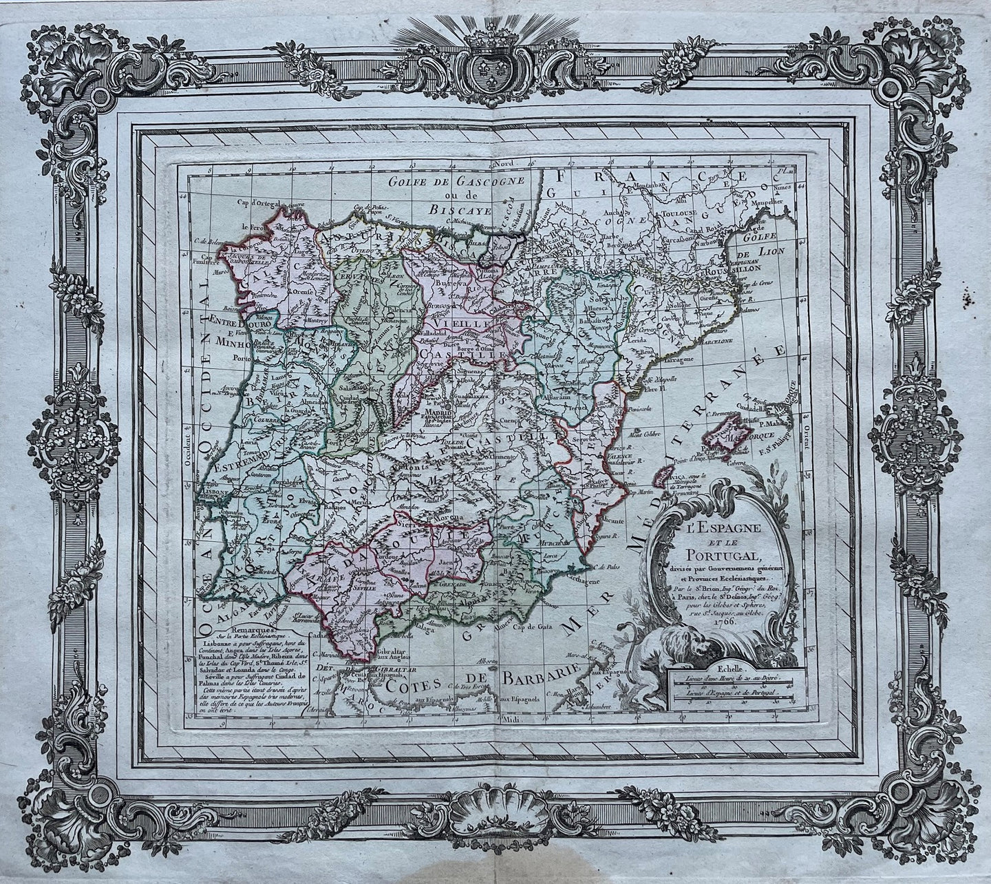Spanje Portugal Spain - Louis Charles Desnos - 1766
