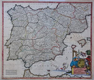 Spanje Spain - Justus Danckerts - circa 1695