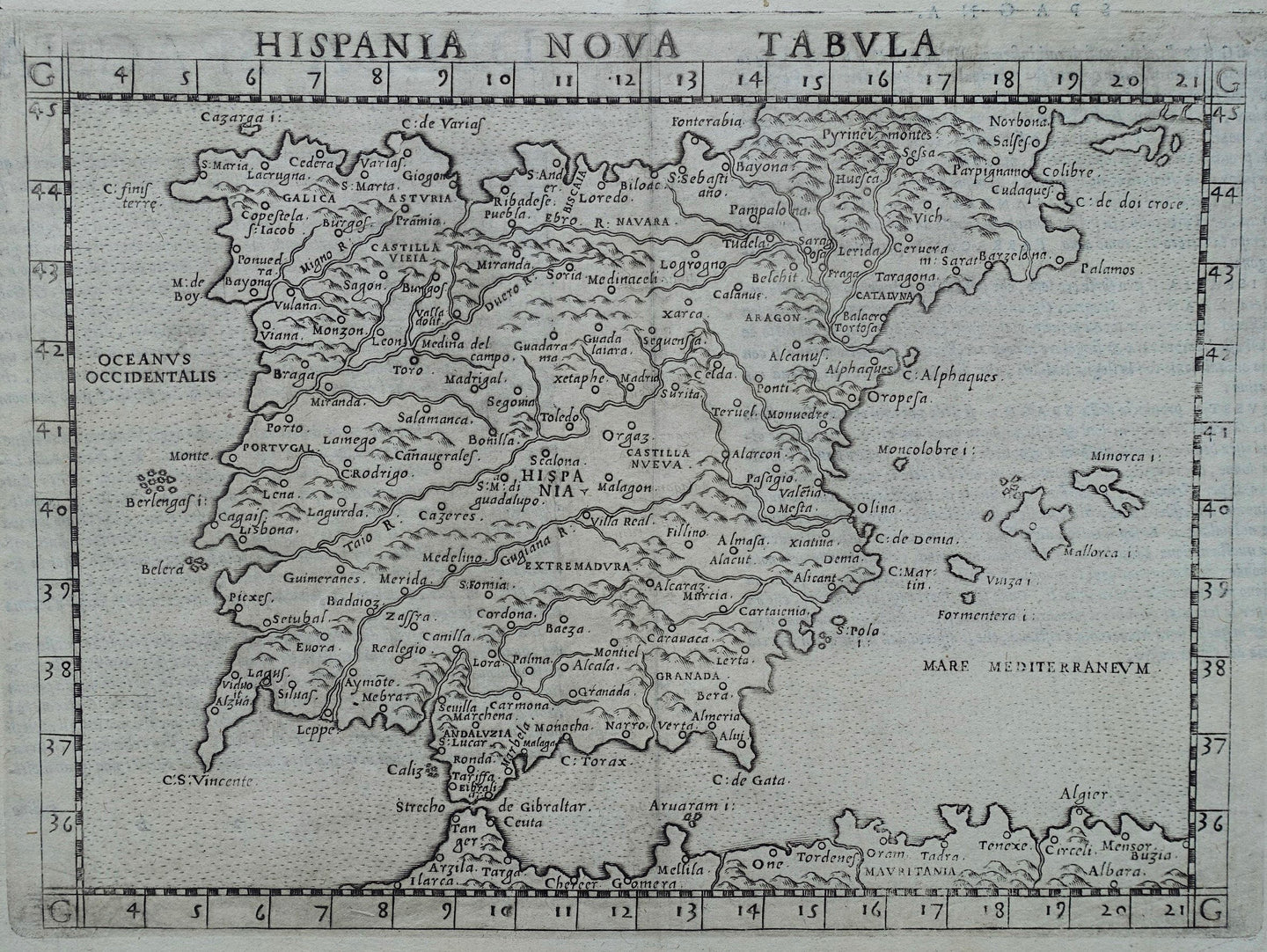 Spanje Portugal Spain - Girolamo Ruscelli - 1561