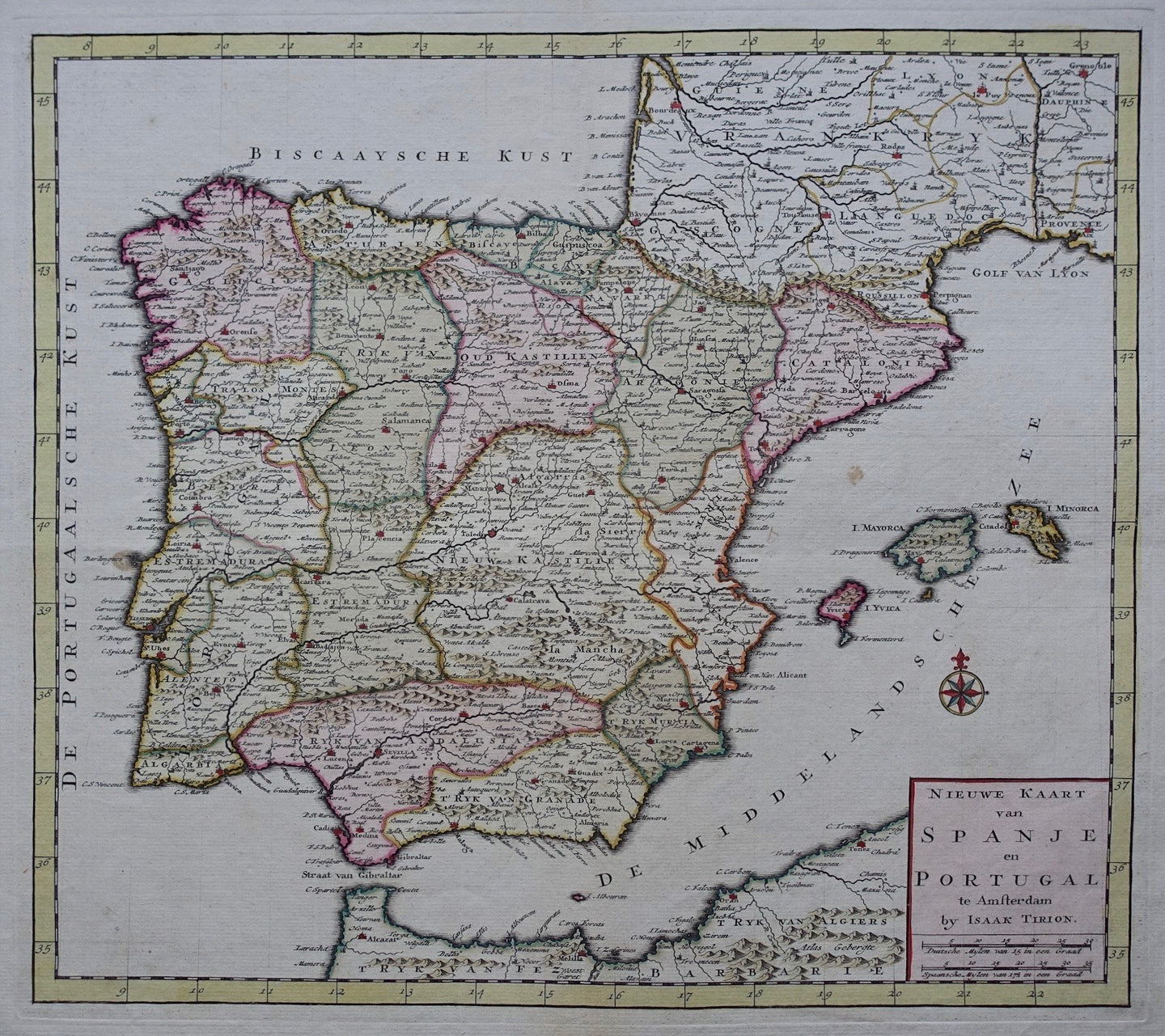 Spanje Portugal Spain - I Tirion - 1753