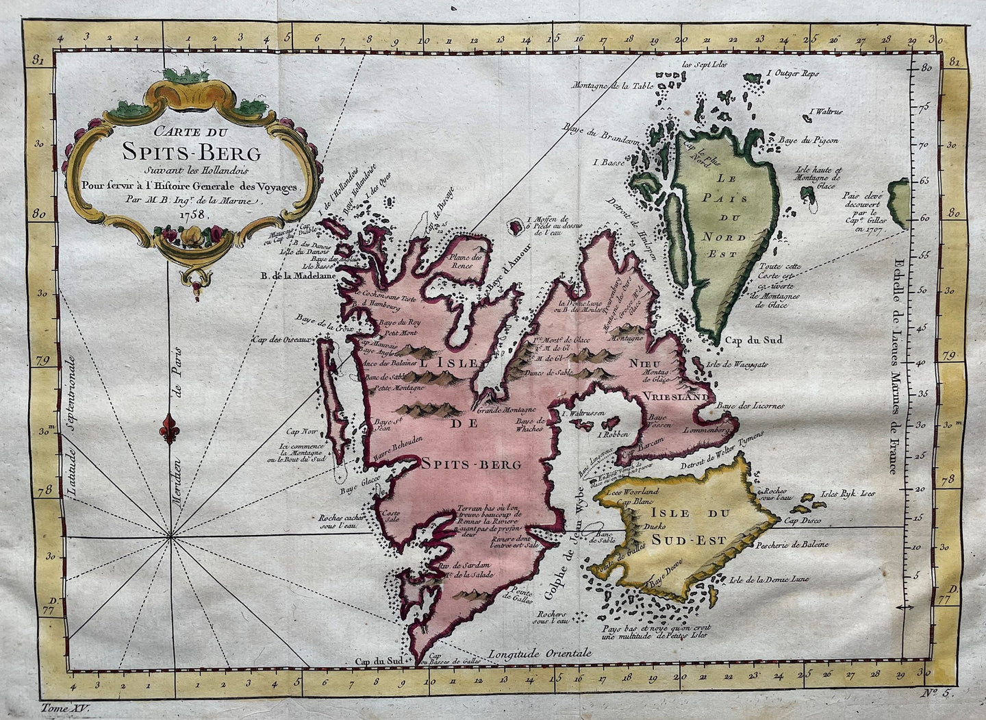 Noorwegen Spitsbergen Norway - JN Bellin - circa 1758