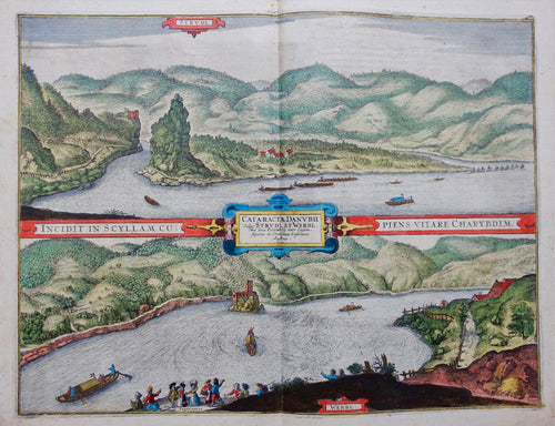 Oostenrijk Donaustrudel Wörther Schloss Austria - J Janssonius - 1657