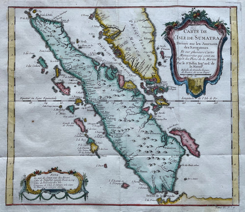 Indonesië Sumatra Singapore Maleisië Indonesia Malaysia - JN Bellin - circa 1755