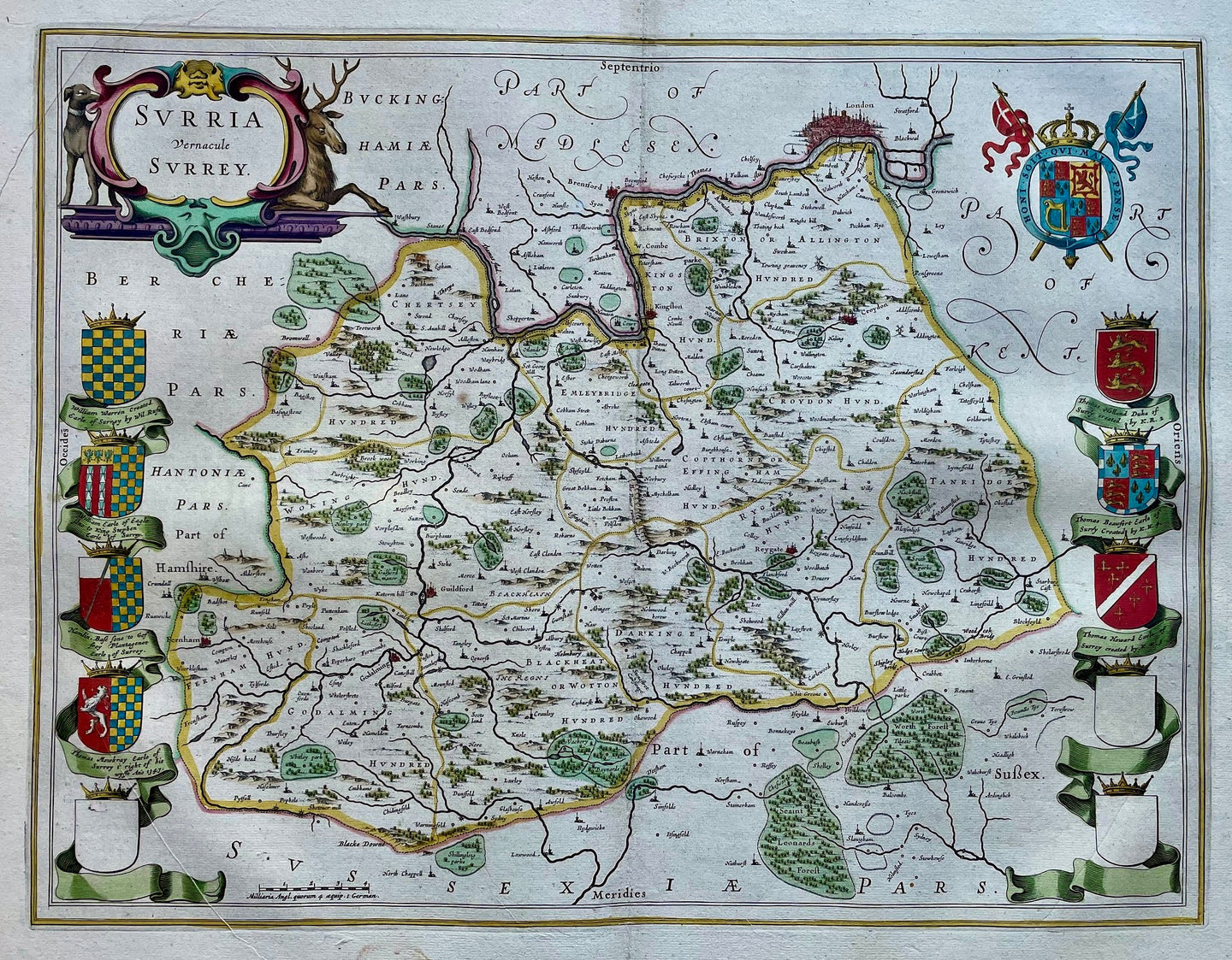 Engeland Surrey England British Isles - J Blaeu - circa 1659