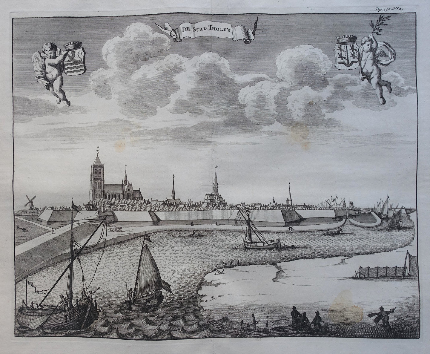 Tholen Profielgezicht op de stad - M Smallegange - 1696