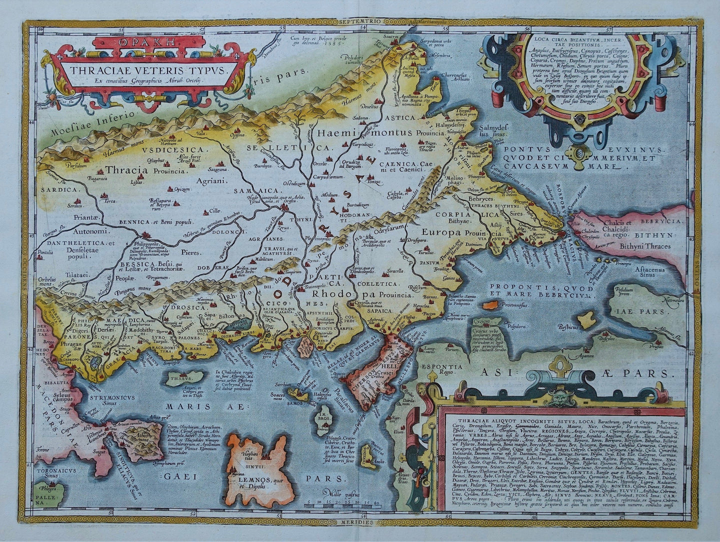 Griekenland Bulgarije Turkije Thracië Greece Bulgaria Turkey Thrace - A Ortelius / JB Vrients - 1608