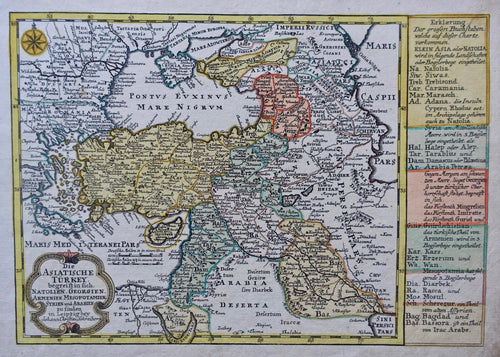Turkije Turkse Rijk Azië Turkey Ottoman Empire Asia - JC Schreibern - 1749