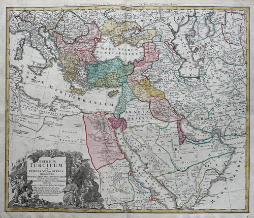 Turkse Rijk Ottoman Empire - JB Homann - 1737