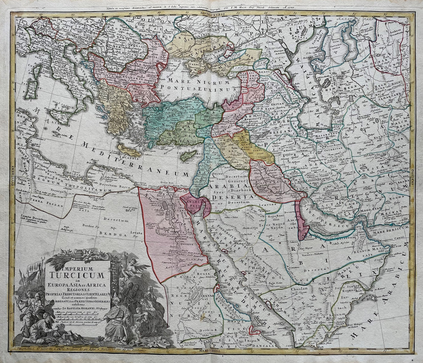 Turkse Rijk Ottoman Empire - JB Homann - 1737