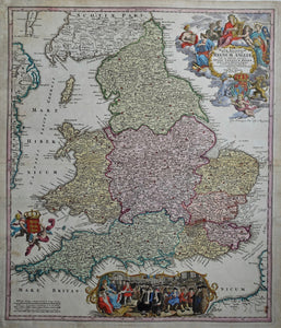 Engeland British Isles England  - JB Homann - ca 1730
