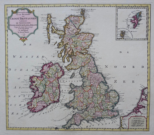 Groot Brittannië Ierland British Isles Great Britain Ireland - I Tirion - 1753