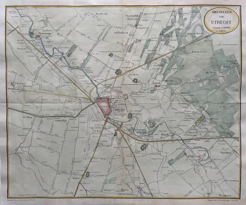 Utrecht met nabije omgeving Houten Bunnik Zeist Vleuten Zuilen De Bilt - D de Bruijn / A van Rooijen - circa 1875