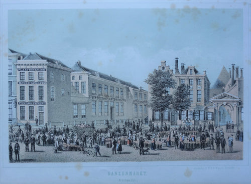 Utrecht Ganzenmarkt - FW van de Weijer / JG Broese - 1860