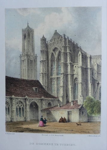 Utrecht Domkerk en Domtoren - E Koster / JD Steuerwald - 1858