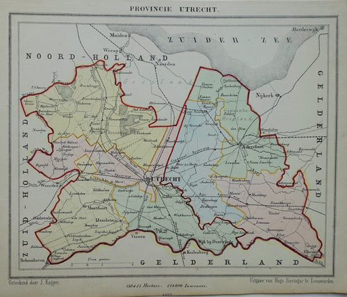 Utrecht, provincie - J Kuijper / H Suringar - 1877