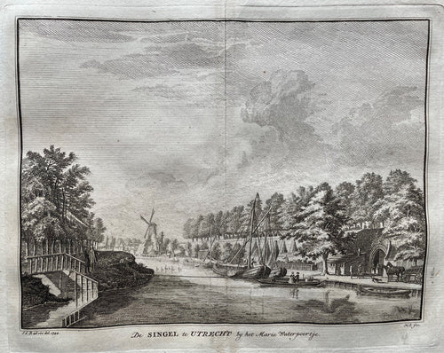 Utrecht Mariawaterpoort - H Spilman - ca. 1750