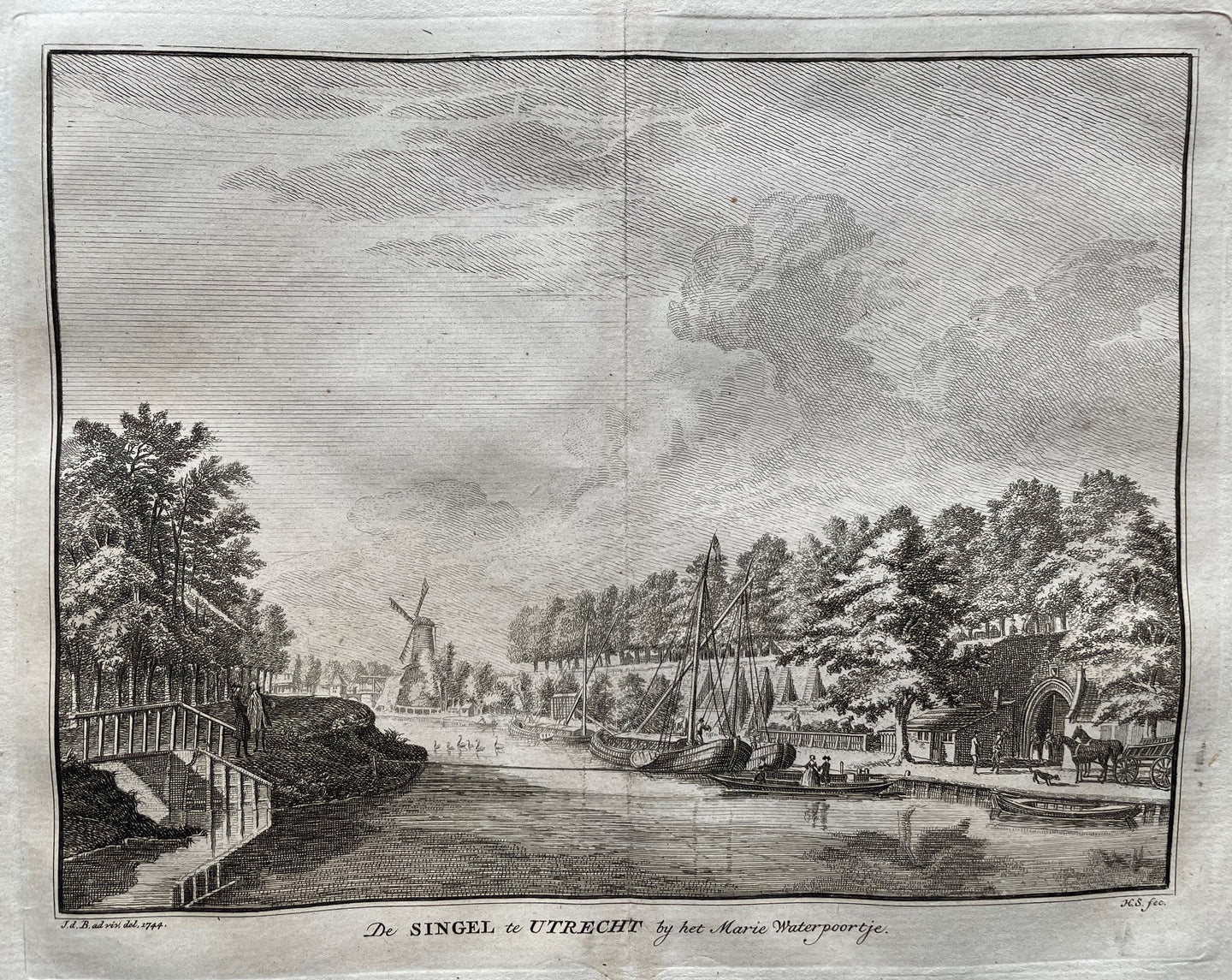 Utrecht Mariawaterpoort - H Spilman - ca. 1750