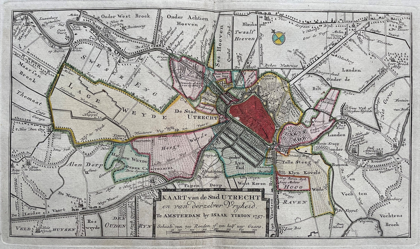 Utrecht Stad met omgeving - I Tirion - 1764