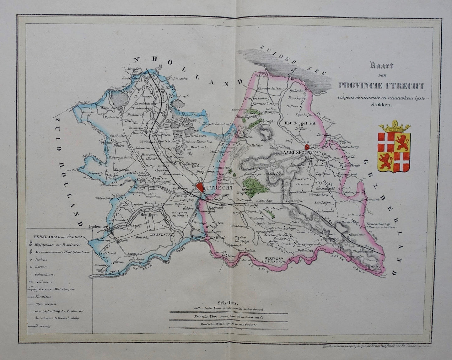 Utrecht - Philippe Vandermaelen - 1840