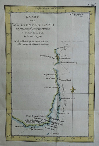 Australië Tasmanië van Diemensland Australia Tasmania - C, van Baarsel / J Cooke - ca. 1797