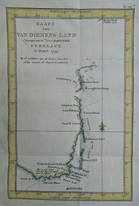 Australië Tasmanië van Diemensland Australia Tasmania - C, van Baarsel / J Cook - ca. 1797