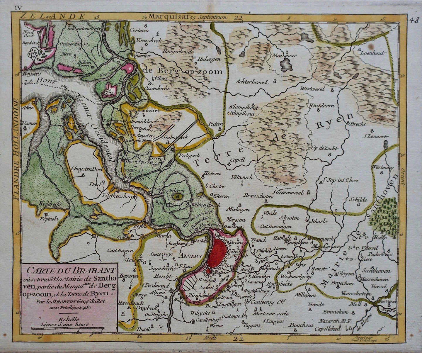 België Antwerpen Brasschaat -  G Robert de Vaugondy - 1748