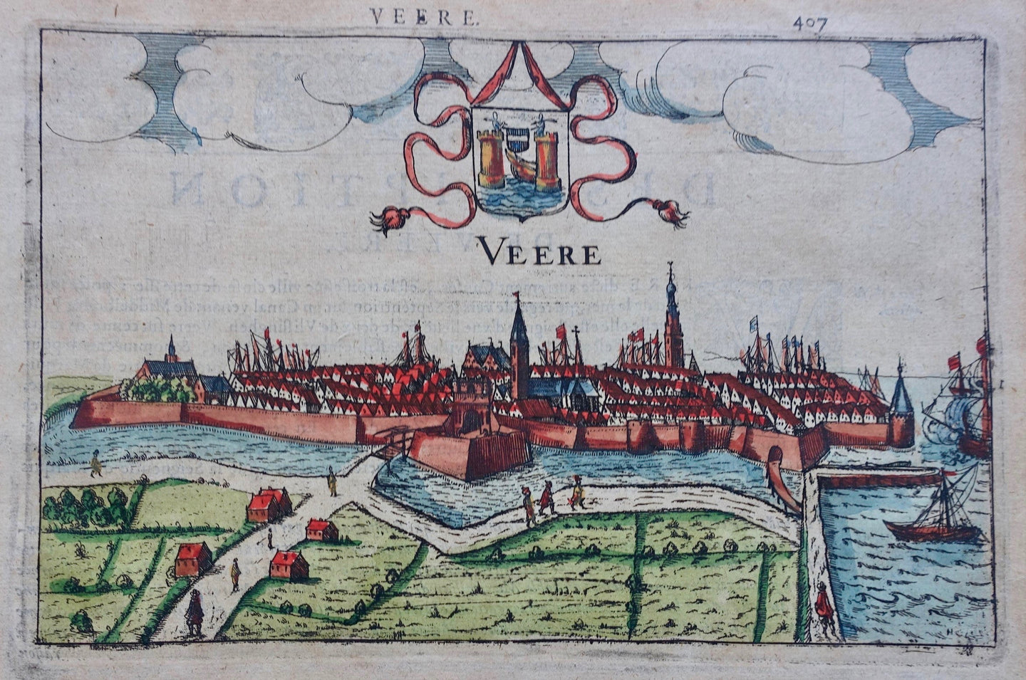 Veere Gezicht op de stad - J Jansz / L Guicciardini - 1613
