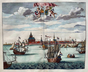 Veere Aanzicht vanuit zee - M Smallegange - 1696
